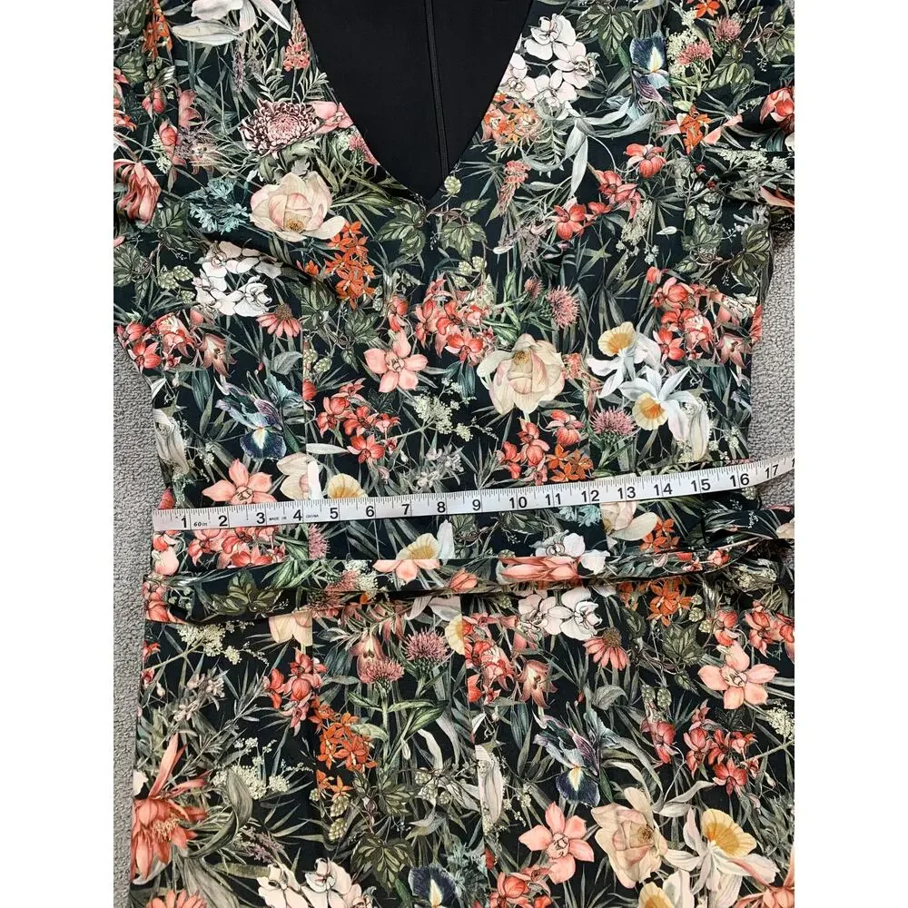 Antonio Melani Jumpsuit Floral Lilli Print Belted Black Terra Size 14
